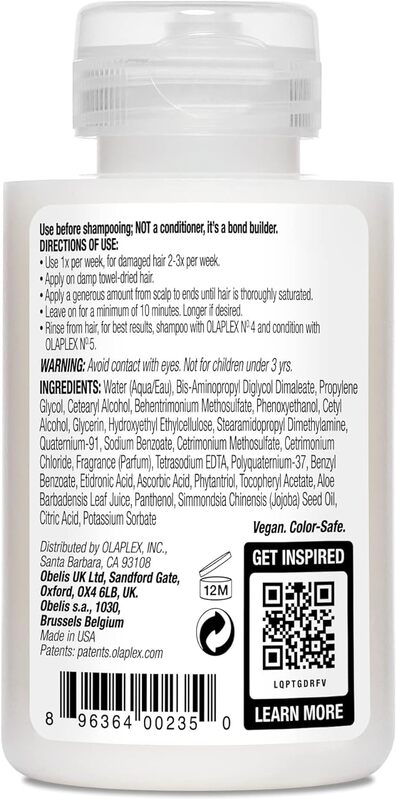 Olaplex No. 3 Repair Treatment Hair Perfector, Strengthens and Moisturises Hair, Reduces Hair Loss for Healthy Hair Growth, 100 ml